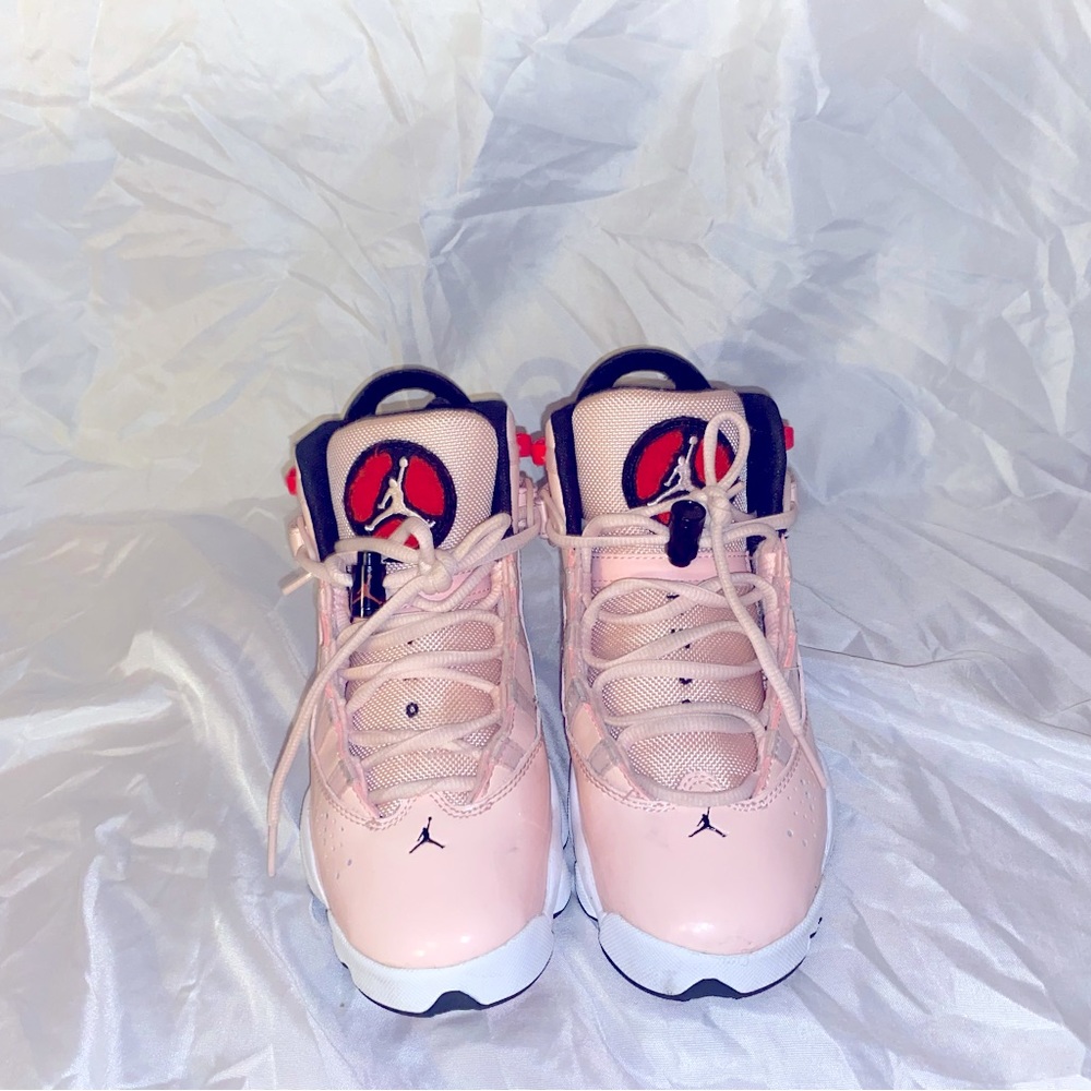 Nike Jordan 6 rings light pink. Size 4Y. Lightly worn.